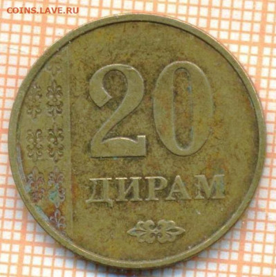 Таджикистан 20 дирам 2011 г., до 23.10.2024 г. в 22.00 по Мо - Таджикистан 20 дирам 2011 1246а