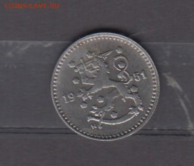 Финляндия 1951 1 марка до 22 10 - 165