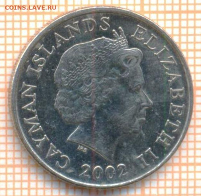 Каймановы острова 25 центов 2002 г., до 24.10.2024 г. в 22.0 - Кайманы 25 центов 2002 1573