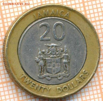 Ямайка 20 долларов 2001 г., до 24.10.2024 г. в 22.00 по Моск - Ямайка 20 долларов 2001 1276а