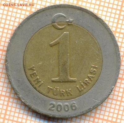 Турция 1 лира 2006 г., до 25.10.2024 г. в 22.00 по Москве - Турция 1 лира 2006 1353