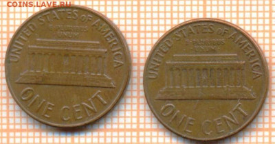 США 1 цент 1964 г. 2 двора, до 25.10.2024 г. в 22.00 по Моск - США 1 цент 1964 2шт 1421а