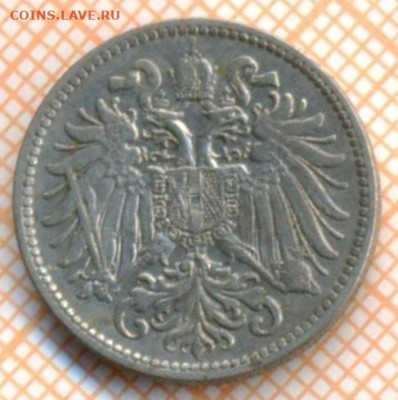 Австрия 10 гел 1895 г., до 25.10.2024 г. в 22.00 по Москве - Австрия 10 геллеров 1895 1459а