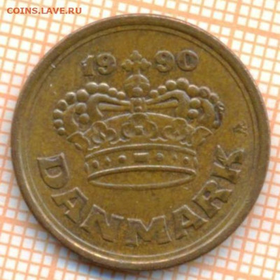 Дания 50 эре 1990 г., до 25.10.2024 г. в 22.00 по Москве - Дания 50 эре 1990 1475