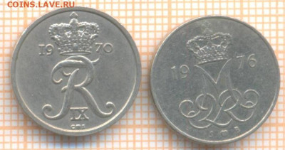 Дания 10 эре 1970,1976 г., до 25.10.2024 г. в 22.00 по Москв - Дания 10 эре 1970 1976 1458