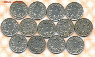 Швейцария 5 раппенов фикс, до 25.10.2024 г. в 22.00 по Москв - швейцария 1477а