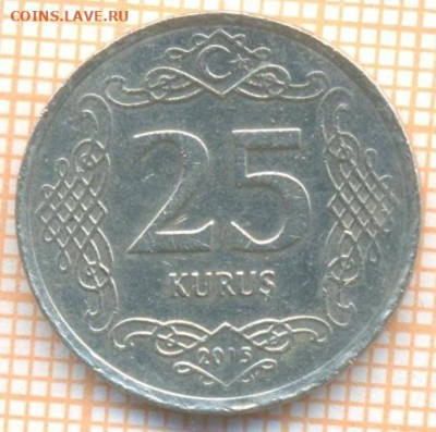 Турция 25 куруш 2015 г., до 26.10.2024 г. в 22.00 по Москве - Турция 25 куруш 2015 1480
