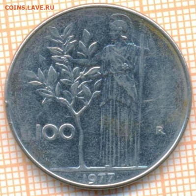 Италия 100 лир 1977 г., до 26.10.2024 г. в 22.00 по Москве - Италия 100 лир 1977 1519