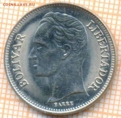 Венесуэла 1 боливар 1989 г., до 26.10.2024 г. в 22.00 по Мос - Венесуэла 1 боливар 1989 1735а