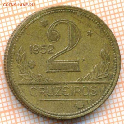 Бразилия 2 крузейро 1952 г., до 26.10.2024 г. в 22.00 по Мос - Бразилия 2 крузейро 1952 1544
