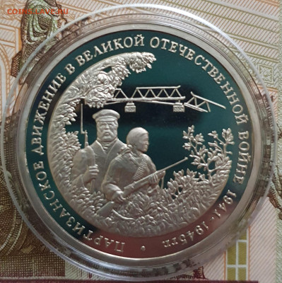 1 рубль 1993 Партизанское движение ПРУФ (капсула) - 23.10.24 - 20241020_163616