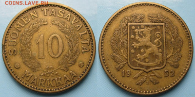 Финляндия 10 марок 1932 до 27-10-24 в 22:00 - Финляндия 10 марок 1932    238-асс12-4859