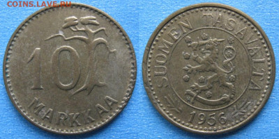 Финляндия 10 марок 1956 до 27-10-24 в 22:00 - Финляндия 10 марок 1956    160-к14-6300