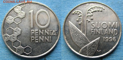 Финляндия 10 пенни 1996 до 27-10-24 в 22:00 - Финляндия 10 пенни 1996 M    12755