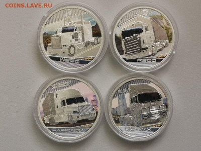 1дол 2010 Тувалу Короли дорог. Грузовики (4шт), Ag999, до 28 - ЯЯ Короли дорог-2