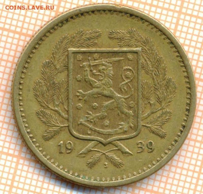 Финляндия 20 марок 1939 г., до 27.10.2024 г. в 22.00 по Моск - Финляндия 20 марок 1939 1724а