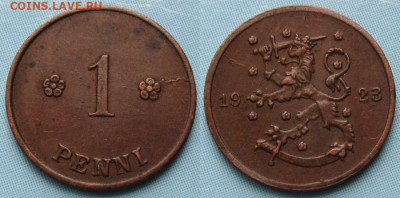 Финляндия 1 пенни 1923 до 28-10-24 в 22:00 - Финляндия 1 пенни 1923    239-ас128-13153