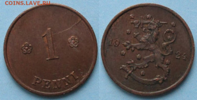 Финляндия 1 пенни 1924 до 28-10-24 в 22:00 - Финляндия 1 пенни 1924    239-ас128-12836