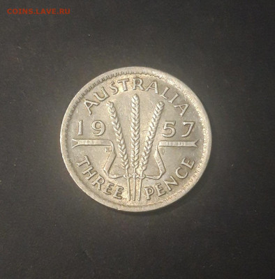 Австралия 3 пенса 1957 года, серебро. До 01.11 - 20240925_210408