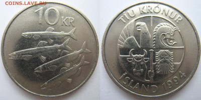 Исландия 10 крон 1994 г. До 01.11.24 - Исландия 10 крон 1994.JPG