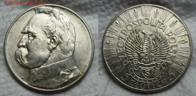 Польша 5 злотых 1934 Пилсудский - Пилсудский.