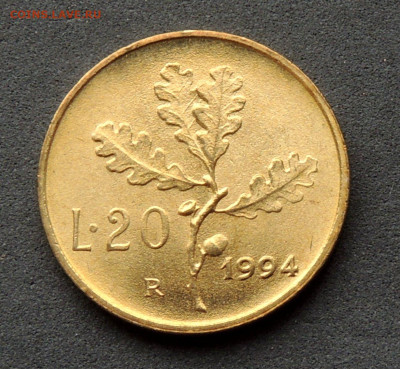 Италия 20 лир 1994 aUnc до 5.11.2024 - Италия 20 лир 1994 aUnc.JPG