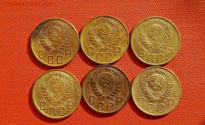 5копеек погодовка 6шт 1938-46_уставшие до 07.11.24 в 22-10 - 5к_6шт_ав