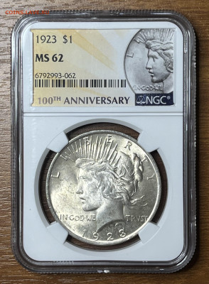 1 доллар "Мирный" 1923 NGC MS62. До 08.11.24 22:00 - IMG_7903