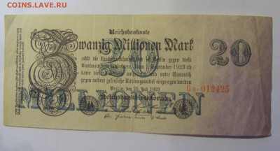 20 млн марок 1923 Германия (425) 10.11.2024 22:00 МСК - CIMG8446.JPG