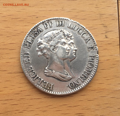Лукка и Пьомбино 5 франков 1807 Элиза Бонапарт Серебро - IMG_6560.JPG