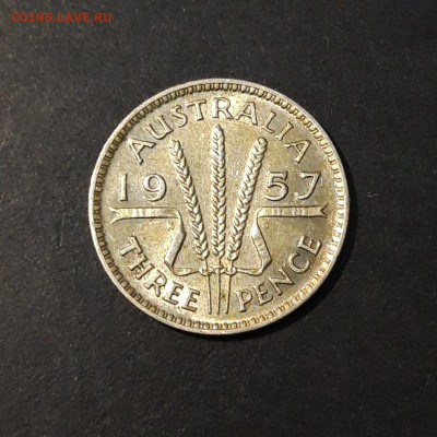 Австралия 3 пенса 1957 года, серебро. До 13.11 - 20241015_223146