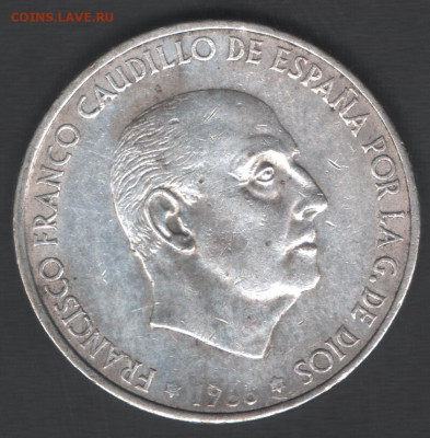 Испания 100 песет 1966 (68) до 10.11.2024 21.00 мск - Испания 100песет66(68) а