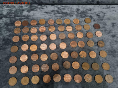 США 1 cent 69 шт. все разные до 11.11.2024 в 22:00 - 5215477954488952522