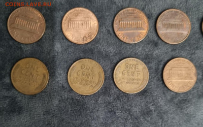 США 1 cent 69 шт. все разные до 11.11.2024 в 22:00 - 5215477954488952512