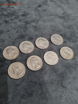 США 25 cent 8 шт. все разные до 11.11.2024 в 22:00 - 5291891044796983367