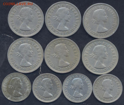 Фикс. Британия 6 пенсов, 1 шиллинг1954-67 г.11.11 24 г. 22 - - 6 пенсов1