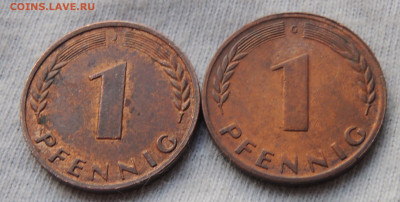 Германия 1 пфенниг 1950 G и J до 16.11.2024 - 1 пфен. 50 x2 .JPG