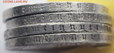 5 марок 1936 Гинденбург 4 шт A, D, F, J бюджетные - гурт1