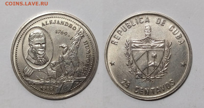 Куба 25 сентавос 1989 г 220 лет Гумбольдта - 13.11 - IMG_20241109_181228