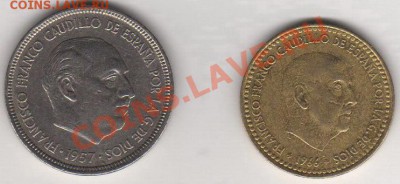 Испания 5 песет 1957 и 1 песета 1966 до 31.01.2012 21-30 - Безимени-06