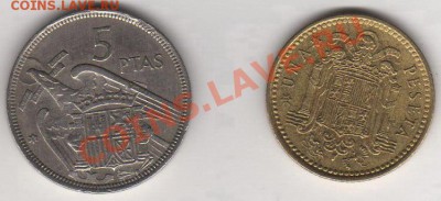 Испания 5 песет 1957 и 1 песета 1966 до 31.01.2012 21-30 - Безимени-05
