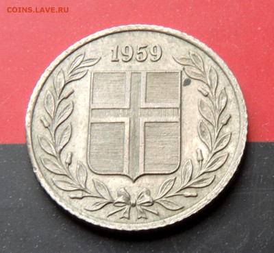 Исландия 25 эйре 1959 до 19.11.2024 - Исландия 25 эйре .JPG