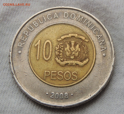 Доминикана 10 песо 2008 до 20.11.2024 - Доминикана 10 песо 2008.JPG