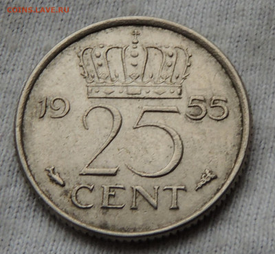 Нидерланды 25 центов 1955 до 20.11.2024 - Нидерланды 25 центов 55 .JPG