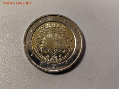2евро 2007 Римский договор. Бельгия, Unc, до 23.11 - 2007 Бельгия -1