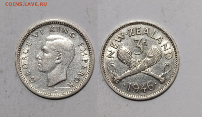 Новая Зеландия 3 пенса 1946 г Георг VI - 20.11 - IMG_20241116_085017