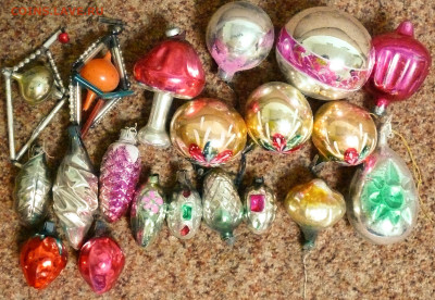 Советские стеклянные новогодние игрушки 20шт - P1820930.JPG