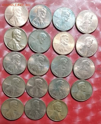 США 1цент 20шт, 1цент 30шт Фикс - США 1цент-19шт А 19.02.24