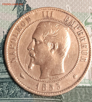 10 сантимов  Франции 1853 год ВВ - IMG_20241119_210813