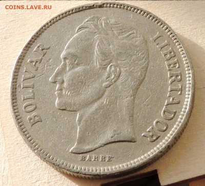 Венесуэла 5 боливаров 1973 до 24.11.2024 - Венесуэла 5 боливаров 73 .JPG
